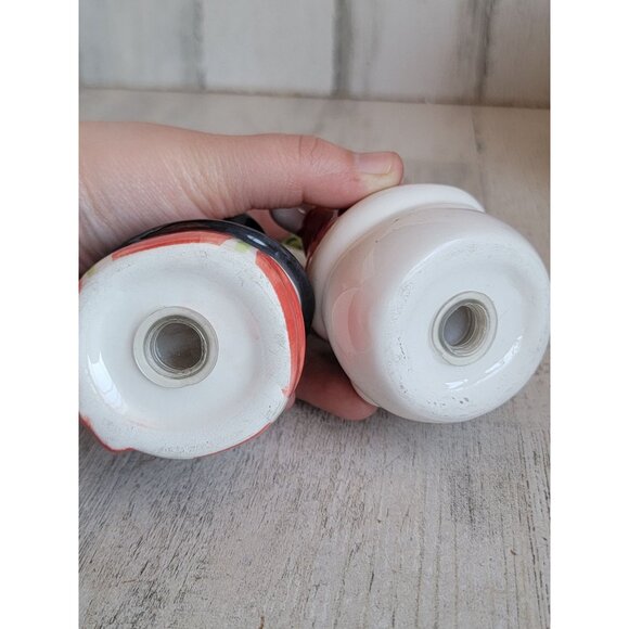 Vintage santa snowman face salt pepper set xmas decor - Picture 4 of 5